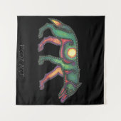 オオカミ タペストリー (正面(横))