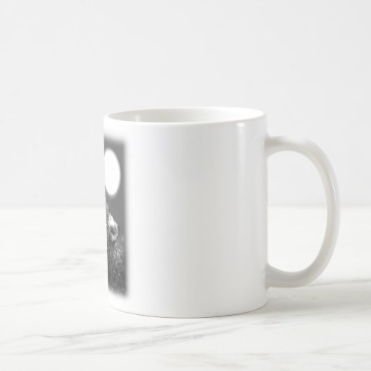 オオカミ・ハウリング・アット・ムーン コーヒーマグカップ (右)