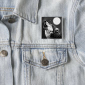 オオカミ・ハウリング・アット・ムーン 缶バッジ (インサイチュ)