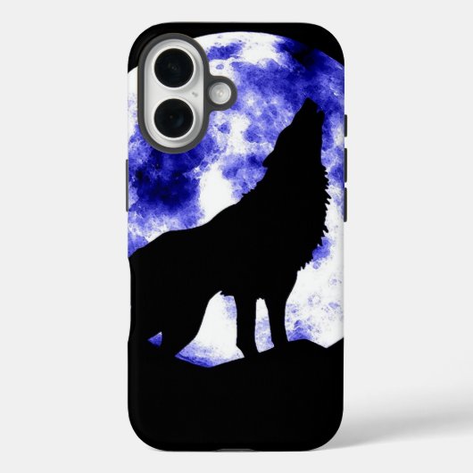 オオカミ・ハウリング・アット・ムーン Case-Mate iPhoneケース (裏面)