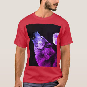オオカミ・ハウリング・アット・ムーン Tシャツ