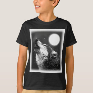 オオカミ・ハウリング・アット・ムーン Tシャツ