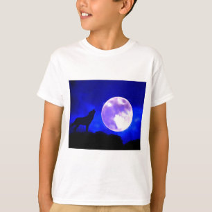 オオカミ・ハウリング・アット・ムーン Tシャツ