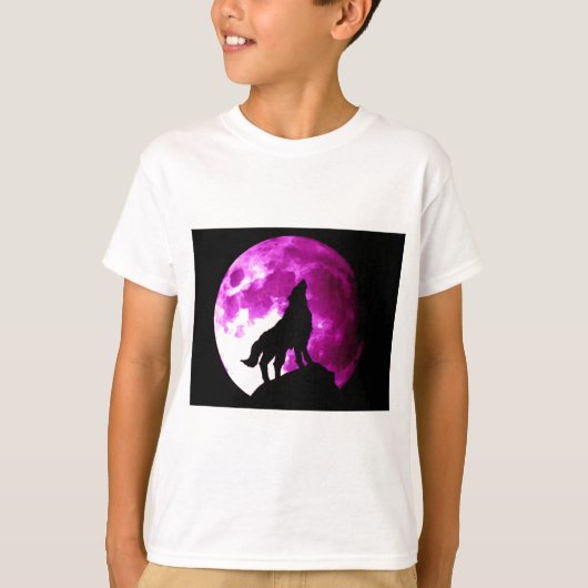 オオカミ・ハウリング・アット・ムーン Tシャツ (正面)