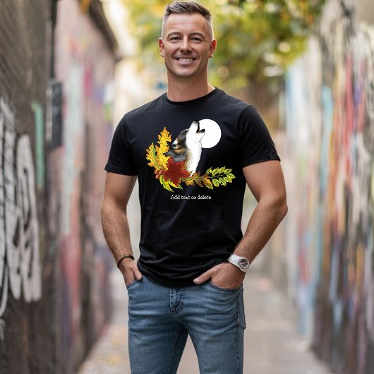 オオカミ・ハーベットムーン Tシャツ