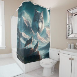 オオカミ・パック・アット・ドーン シャワーカーテン