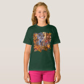 オオカミ ファミリー 秋の森 Tシャツ (正面フル)