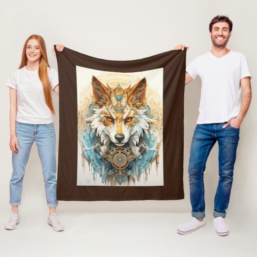 オオカミ フリースブランケット (インサイチュ)