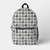 オオカミ プリントバックパック (正面)