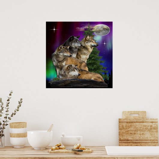 オオカミ ポスター (キッチン)