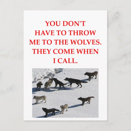 オオカミ ポストカード (正面)