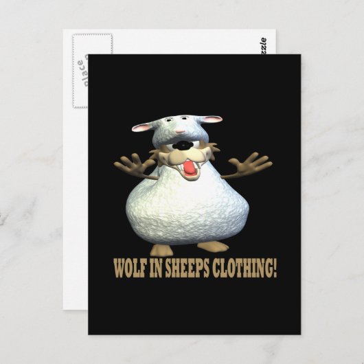 オオカミ ポストカード (正面/裏面)