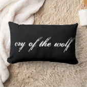 「オオカミ」ポリエステルLumbarの枕 ランバークッション (ブランケット)