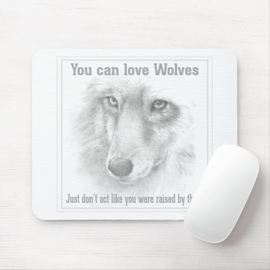 オオカミ マウスパッド (マウス)