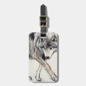 オオカミ ラゲッジタグ (正面縦)