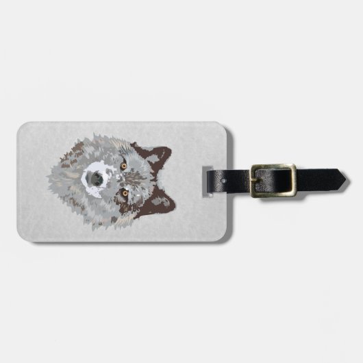 オオカミ ラゲッジタグ (正面横)