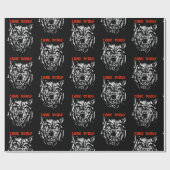 オオカミ ラッピングペーパー (フラット)