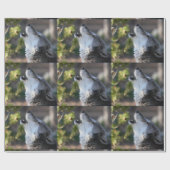 オオカミ ラッピングペーパー (フラット)