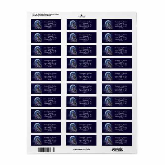 オオカミ ラベル (フルシート)