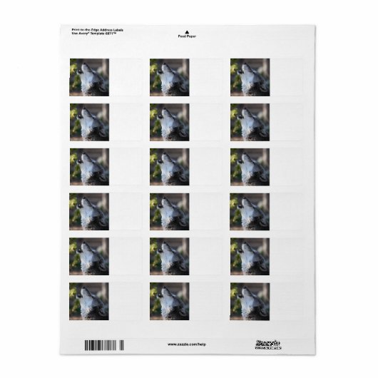 オオカミ ラベル (フルシート)