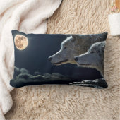 オオカミ ランバークッション (ブランケット)