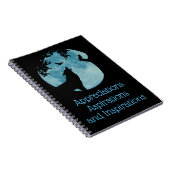 オオカミ、レイヴン・フクロウとムーン鑑賞雑誌 ノートブック (右側)