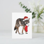 オオカミ - 休暇のグリーティングカード シーズンカード (スタンド正面)