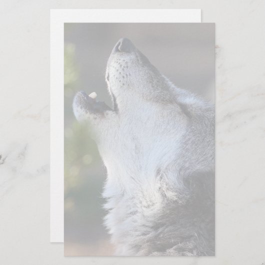 オオカミ 便箋 (正面/裏面)