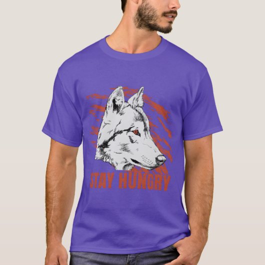 オオカミ 動物 ギフト 雑貨 面白い Tシャツ (正面)