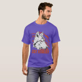 オオカミ 動物 ギフト 雑貨 面白い Tシャツ (正面フル)