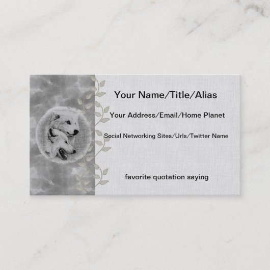 オオカミ 名刺 (正面)