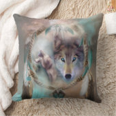 オオカミ-平和芸術の装飾者の枕の夢 クッション (ブランケット)