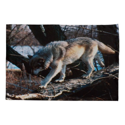 オオカミ 枕カバー (裏面)