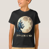 オオカミ&満月 – ハッピーハウルO-ween! Tシャツ (正面)