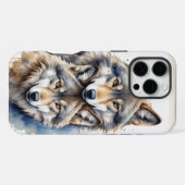オオカミ 狼 動物 野生生物 自然 iPhoneケース (裏面横)