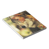 オオカミ |紅葉 ノートパッド (アングル)