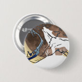 オオカミ 缶バッジ (正面&裏面)