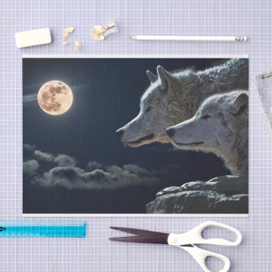 オオカミ 薄葉紙 (クラフト)