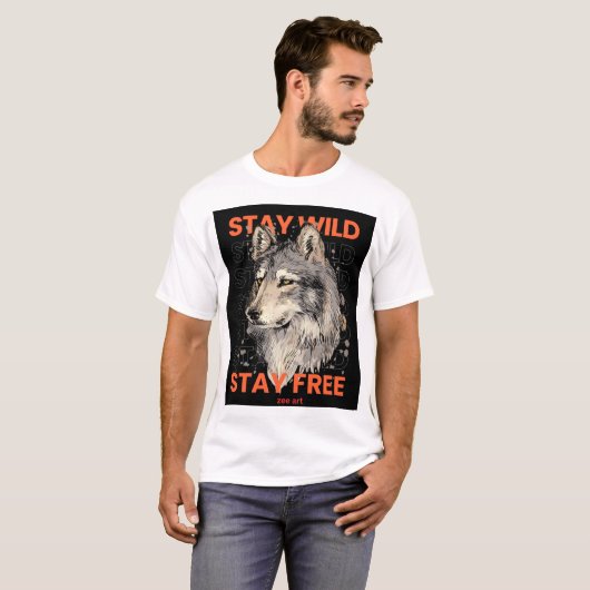 オオカミ Tシャツ (正面フル)