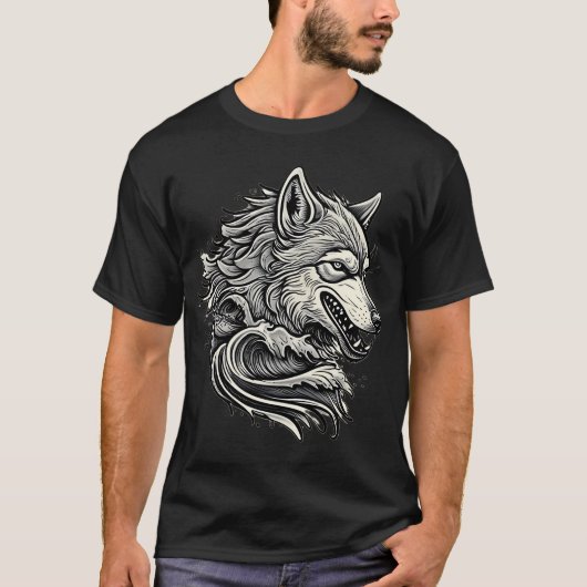 オオカミ Tシャツ (正面)