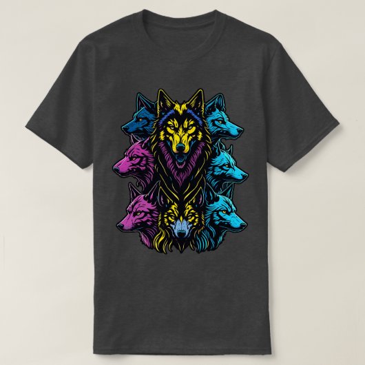 オオカミ Tシャツ (デザイン正面)