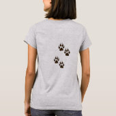 オオカミCub、Pup、自然動物トラック Tシャツ (裏面)