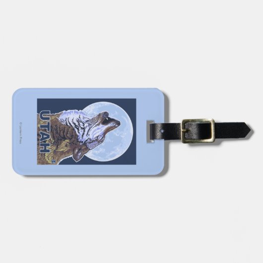 オオカミHowlingUtah ラゲッジタグ (正面横)