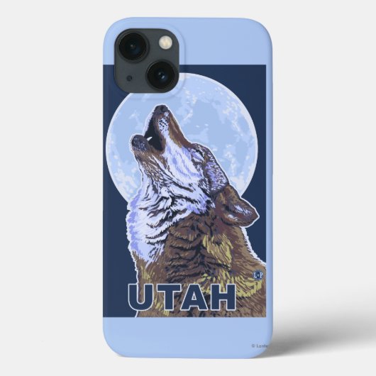 オオカミHowlingUtah Case-Mate iPhoneケース (裏面)