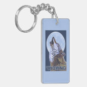 オオカミHowlingWyoming キーホルダー (正面左)