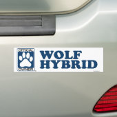 オオカミHYBRID_blue バンパーステッカー (車上)