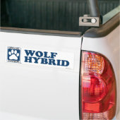オオカミHYBRID_blue バンパーステッカー (トラック上)
