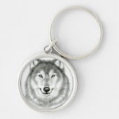 オオカミKeychain キーホルダー (正面)