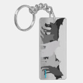 オオカミKeychain キーホルダー (正面左)