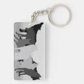 オオカミKeychain キーホルダー (裏面)